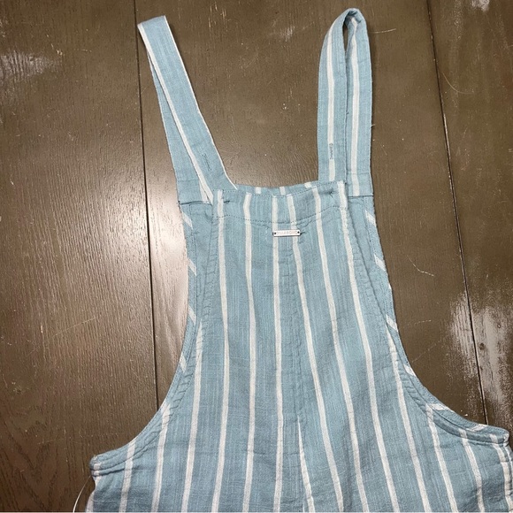 Billabong Blue White Pacific Time Overalls Thin Strap Adjustable NWT Small - Picture 8 of 9